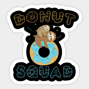 Donut Squad Sloth Gift Sloth Lovers Gift Sticker